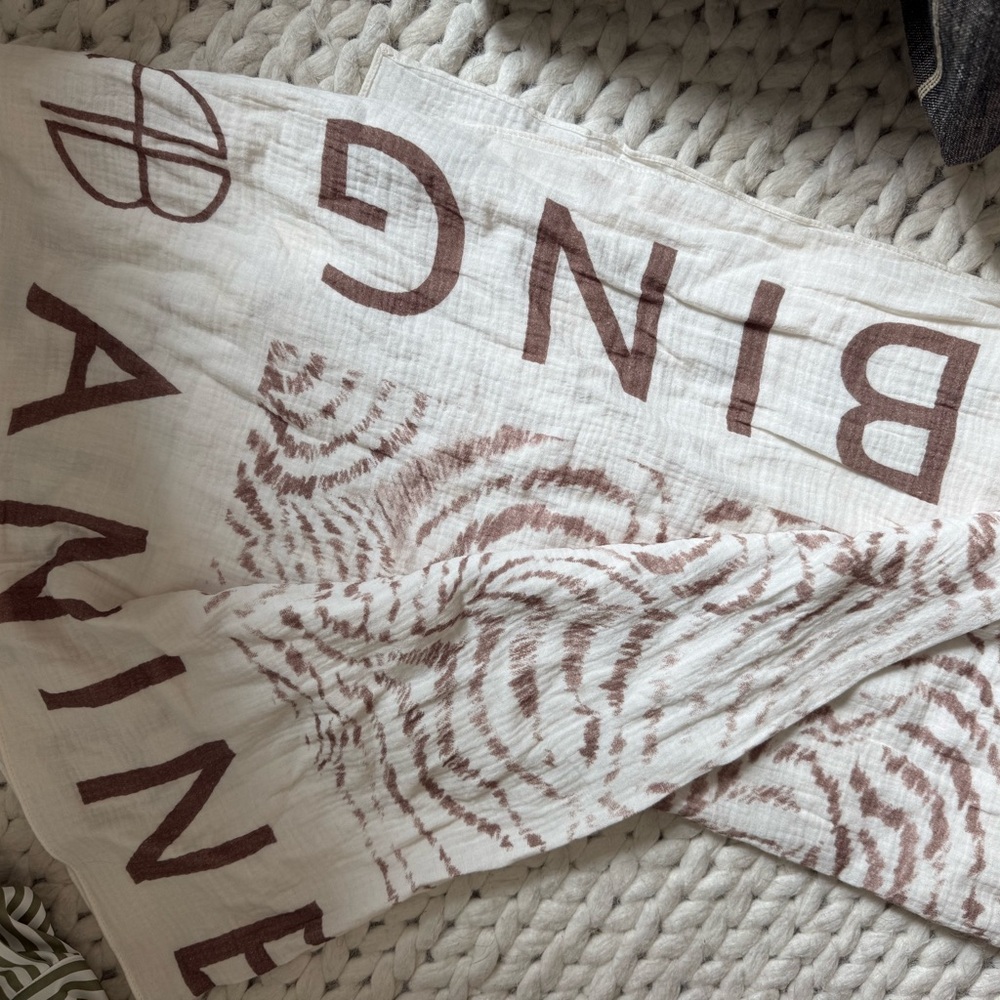 Anine Bing White and Brown Sarong